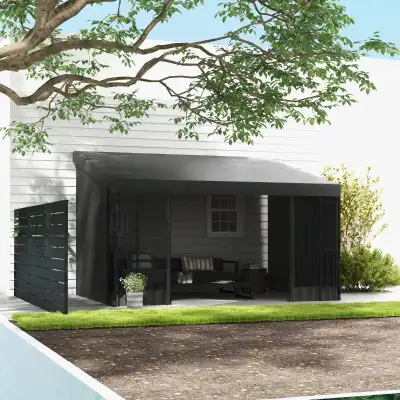 New Outsunny 10' x 13' Wall Pergola, Outdoor Gazebo, View more