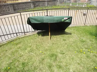 "GROLSCH" GREEN CANVAS CANOPY PATIO UMBRELLA:BEACH,CAMPING, View more