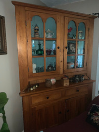 Antique pine corner cabinet