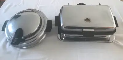2 gaufrier antique le model carré des Années 1970 encore bien fonctionnel Le model rond des années 1...