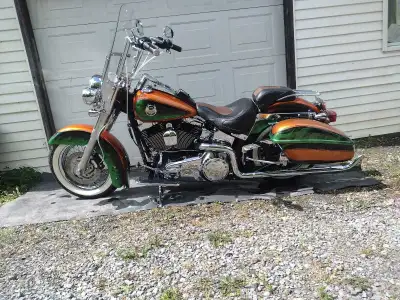 Great bike runs and rides like new Lots of extras , custom paint Low km Selling certified $ 10500.