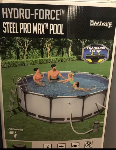 The Hydro-Force™ Pro Max Steel Frame Swimming Pool combines durability and convenience for endless s...