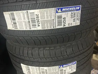 Brand new set of four 265/45/20 Michelin Latitude Tour HP tire for sale $1400. Installation availabl...