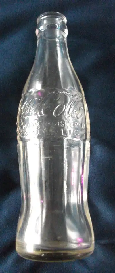 Antique Coke Bottle, 8 inch, 6 ounce, White/Clear Glass., View more