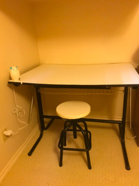 Drafting table and stool