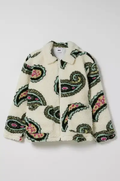 Obey Paisley Sherpa Jacket - Medium - New, View more