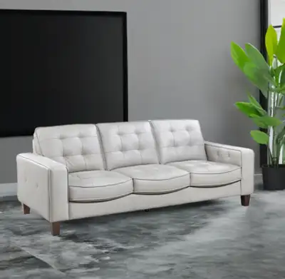 Brand New Toby Leather Sofa $1599 - Tax & Local Delivery Incl., View more