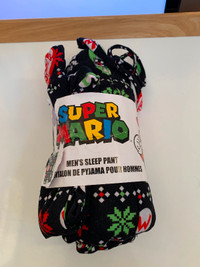 Men's Sleep Pants Size Medium Super Mario - new in package