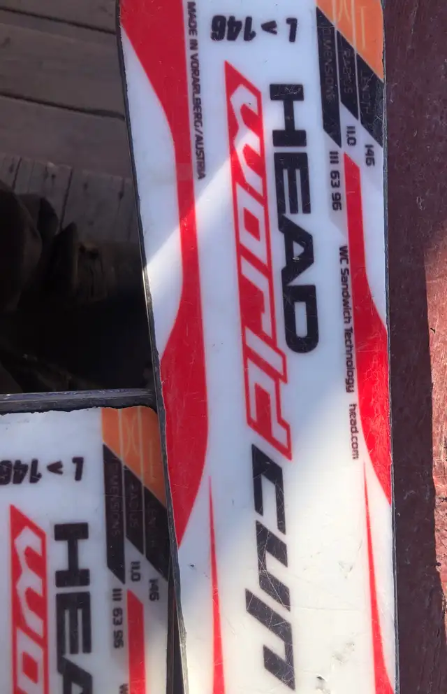 146 cm shape ski.  HEAD WORLD CUP in Ski in Banff / Canmore - Image 3