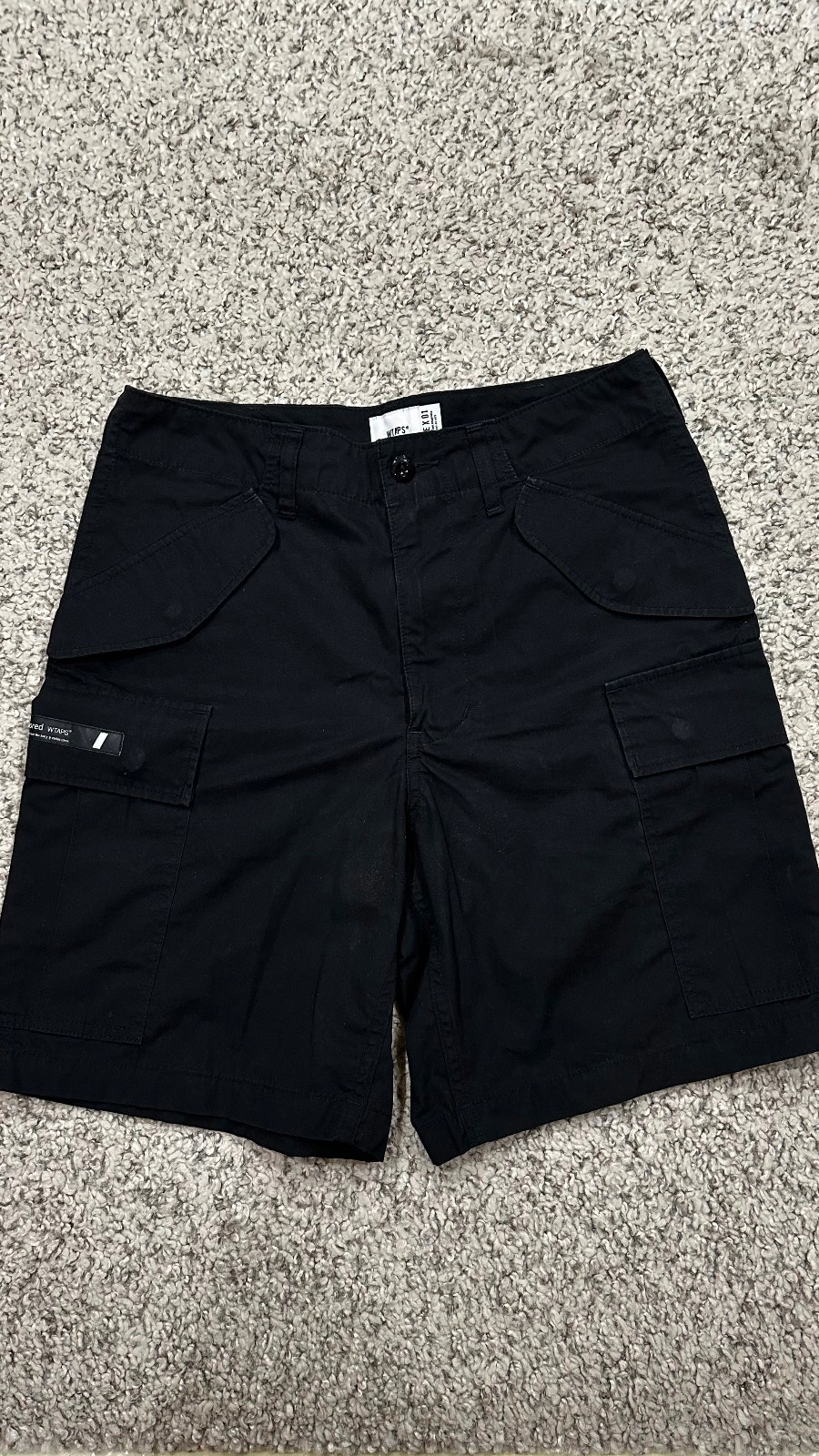 WTAPS, WTAPS Ripstop Black Cargo Shorts