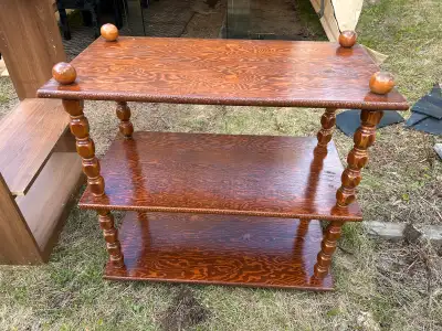 3 shelf solid wood cabinet, View more