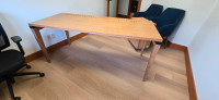 Wood Desk with solid Oak Top 71" and matching File Cabinet