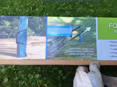 Macsports foldable hammock with canopy Sets up in minutes Comes with convenient carrying bag