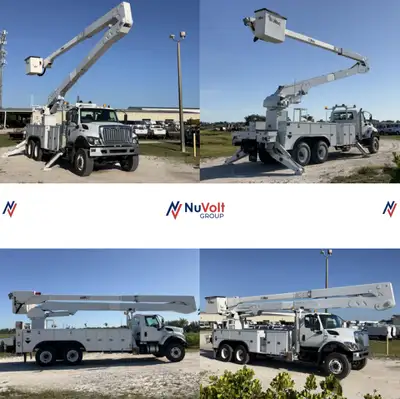 2019 International HV507 6x6 Cummins L9 Diesel Automatic 17,000 miles Altec A77-T Articulating teles...