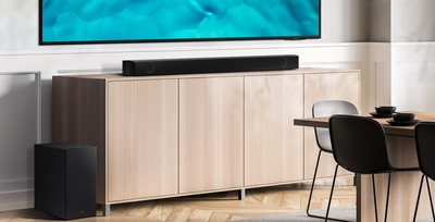 Samsung Soundbar, Deep Rich Bass with a Wireless Subwoofer - Gam, View more