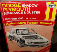 DODGE SHADOW SUNDANCE DUSTER Repair Manual