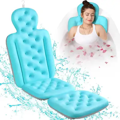 Transform your bath experience with the VOXOR Full Body Bath Pillow, designed with 5D Air Mesh Techn...