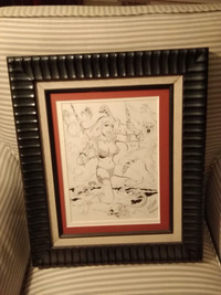 JAMES SHERMAN Red Sonja Conan  signed & dated comic artwork 1978