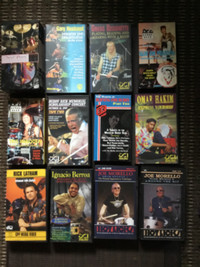 Various VHS INSTRUCTIONAL DRUM VIDEOS