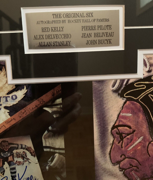 Hockey Hall of Fame Legends Framed Print Signed by 6 Players in Arts & Collectibles in Markham / York Region - Image 2