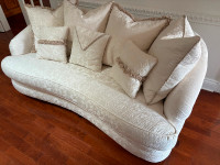 2 Premium, pearl white sofas, custom made