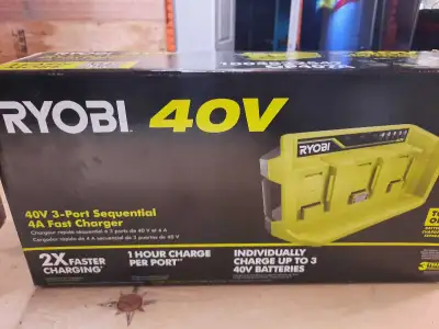 ryobi 3 port 40v charger, View more