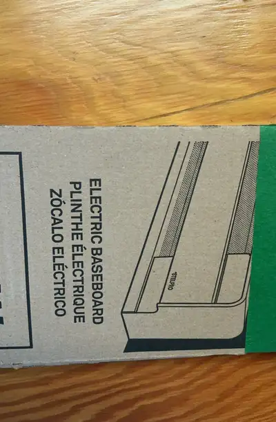 New baseboard heater with thermostat, View more