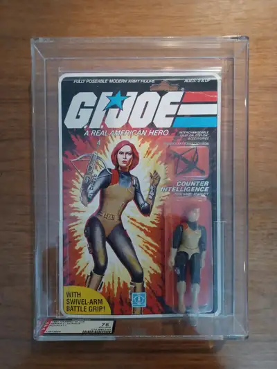 Scarlett GIJOE Vintage 3.75 Figure 1983 MOC AFA Graded 75, View more