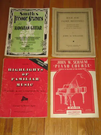 Vintage Music Instruction Books ~ Hawaiian Guitar & Piano, View more