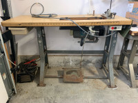 Industrial sewing machine table