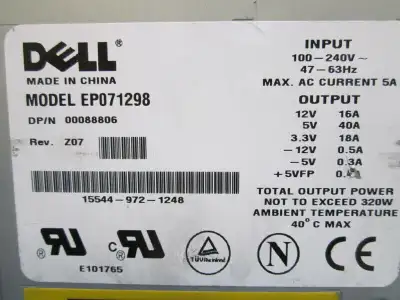 I have three Dell server power supplies in good working order, fully functional. 320W / 3.3V/5V/12V...