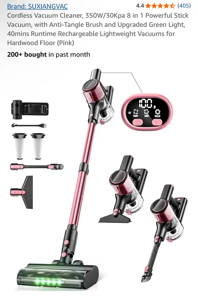 Cordless Vacuum Cleaner, 350W/30Kpa 62863738514561126
