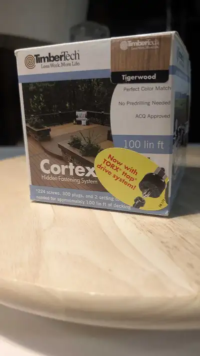 ️ Cortex Hidden Fastening System – TimberTech Tigerwood Composite Decking – $80 ️ Upgrade your deck...