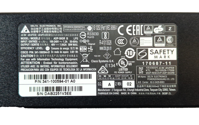 Dell ADP-50GR B AC Power Adapter 48V 1.042A For Cisco VoIP Phone in Other in City of Toronto - Image 6