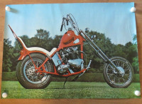 Harley Davidson Poster  Printed in Denmark-24" x 34" approx.