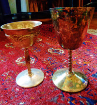 Two Silver Plate Goblets