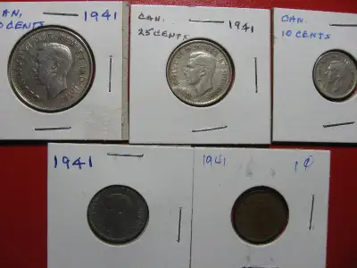 1941 Canadian coin set, View more