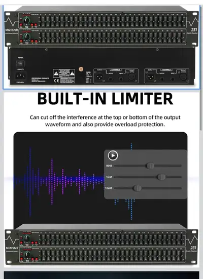 Graphic Equalizer 31-Band Stereo EQ for Home Audio, Dual Channel, View more