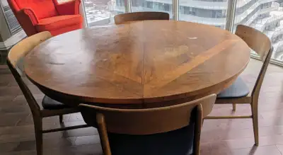 Vintage expandable dining table, View more