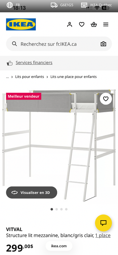 Structure de lit mezzanine, View more