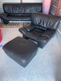 Italian Leather Couch Set