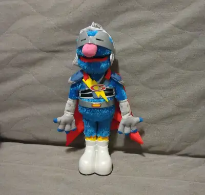 Vintage 13" Hasbro Sesame Street Flying Super Grover 2.0, View more
