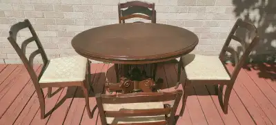 Oval  Wooden Dining Table with 4 Chairs, View more