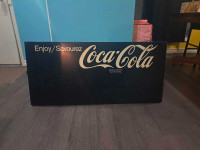 Extremely Rare Black Coca Cola Sign