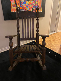 Wood antique rocking chair chaise bercente