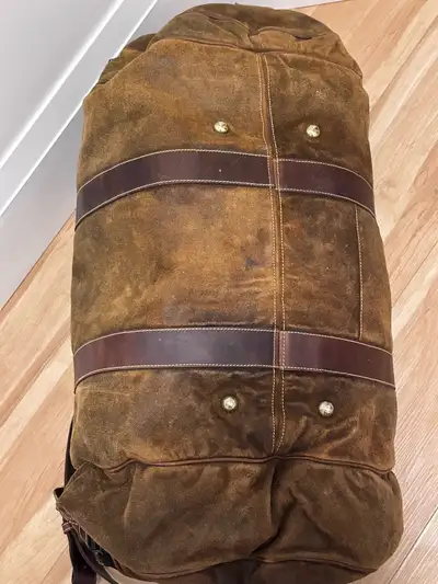 Delta Handcrafted Leather Duffle Bag, View more