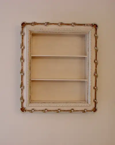 Vintage Shabby Chic Ornate Wall Display Shelf Shadow Box, View more