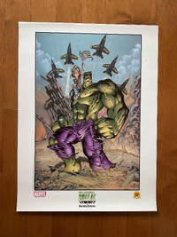 The Incredible Hulk 2001 Original Lithograph by Randy Queen