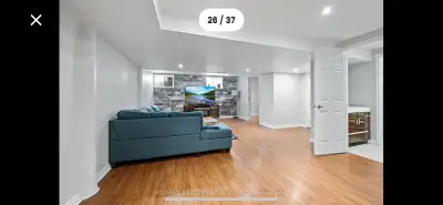 Newly finished basement in a house situated on a quiet street in a prime neighborhood, just steps to...