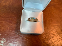 10K Yellow Gold Bermark Family Ring w 5 Natural Birth/Gem Stones